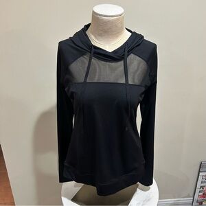 Zella Black Long Sleeve Mesh Sweatshirt